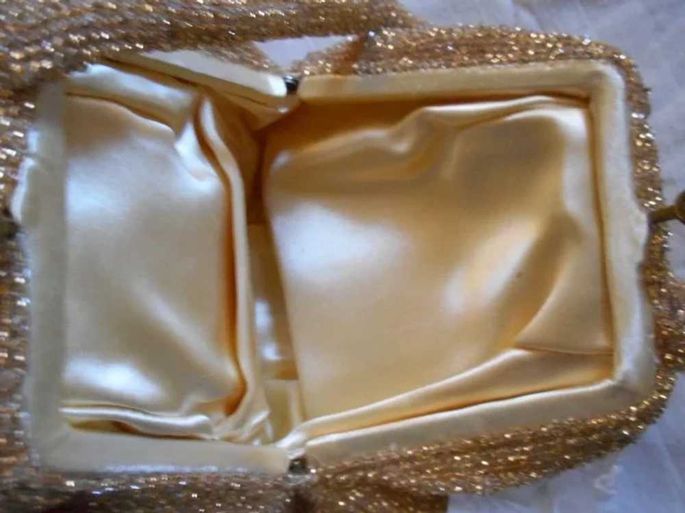 Walborg Gold Beaded Vintage Evening Bag - image 4