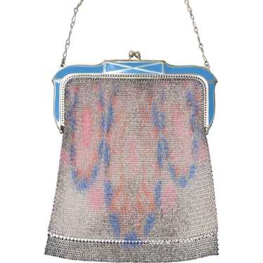 Vintage 1920s Whiting and Davis Dresden Mesh Purse - image 1