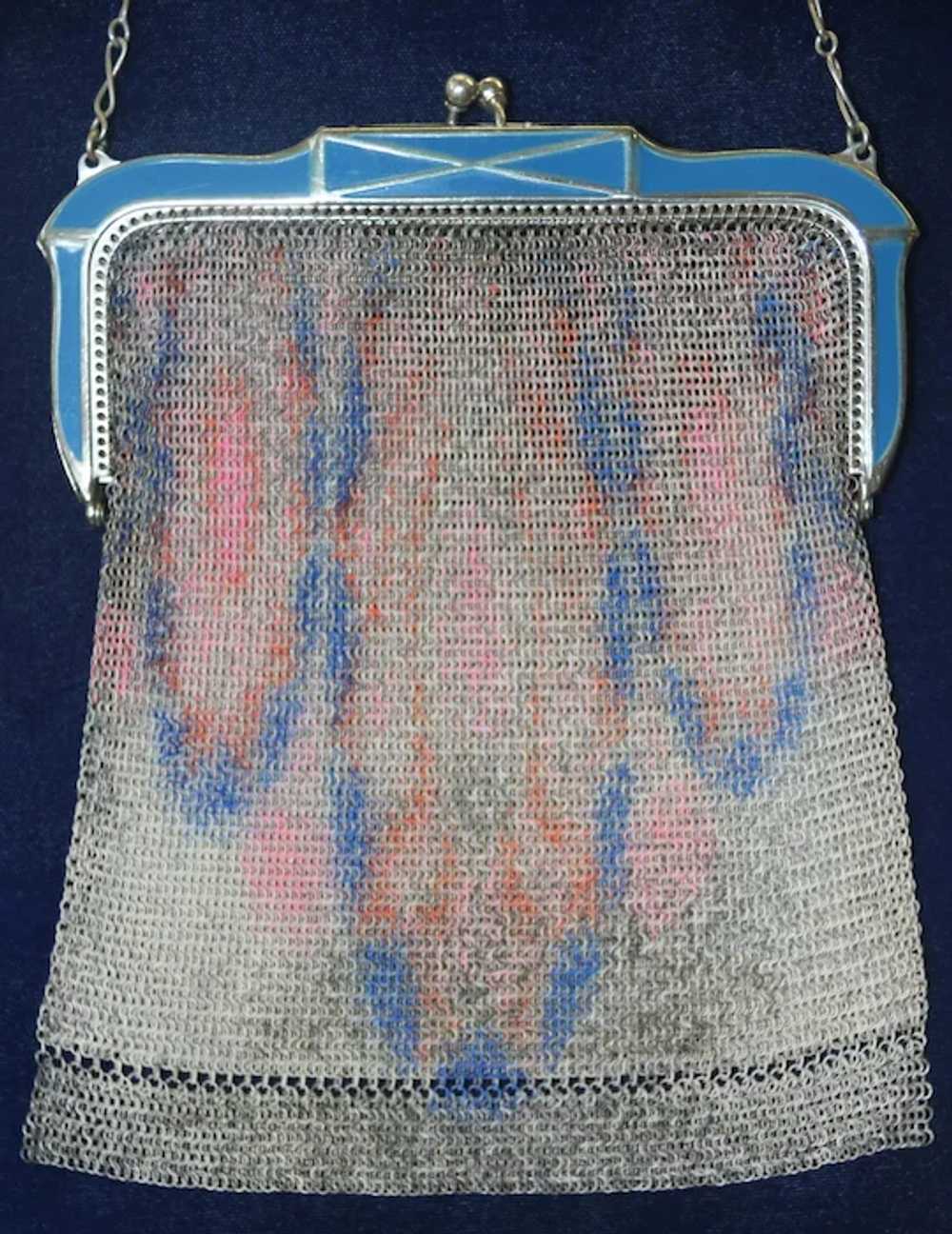 Vintage 1920s Whiting and Davis Dresden Mesh Purse - image 8