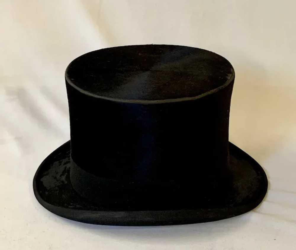 Antique Knox of New York Plush Glossy Silk Top Hat - image 2