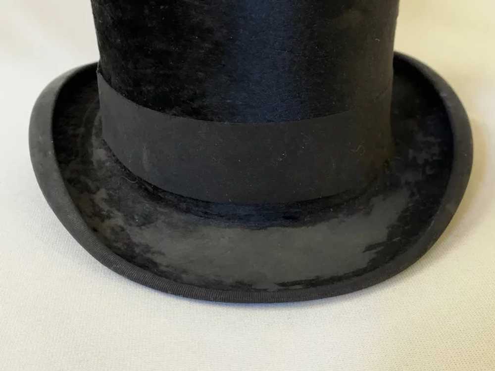 Antique Knox of New York Plush Glossy Silk Top Hat - image 3