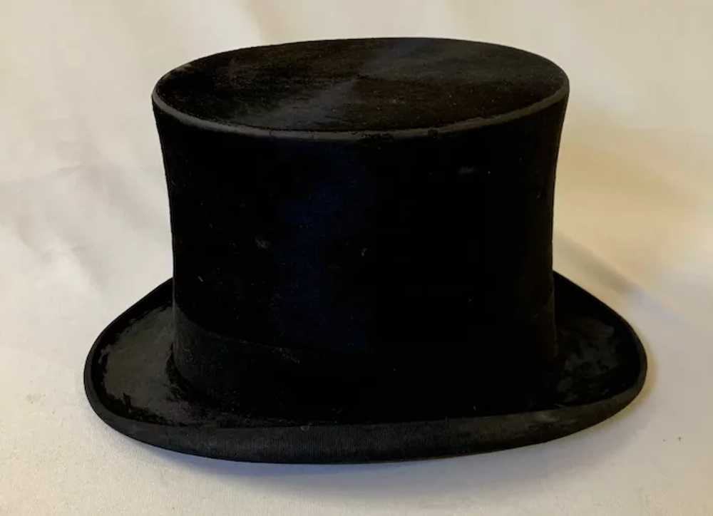 Antique Knox of New York Plush Glossy Silk Top Hat - image 4