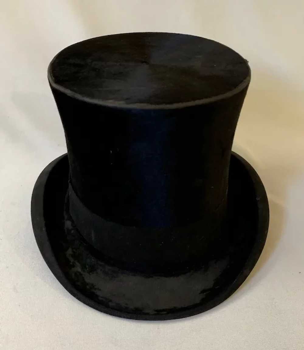 Antique Knox of New York Plush Glossy Silk Top Hat - image 5