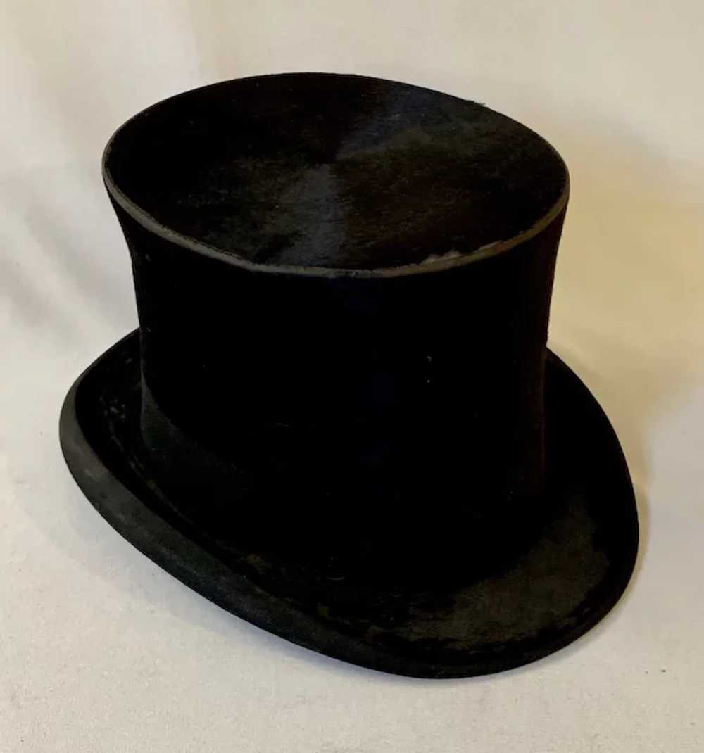 Antique Knox of New York Plush Glossy Silk Top Hat - image 6
