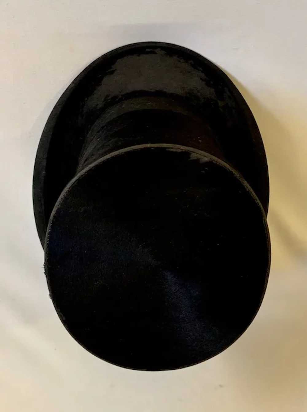 Antique Knox of New York Plush Glossy Silk Top Hat - image 7