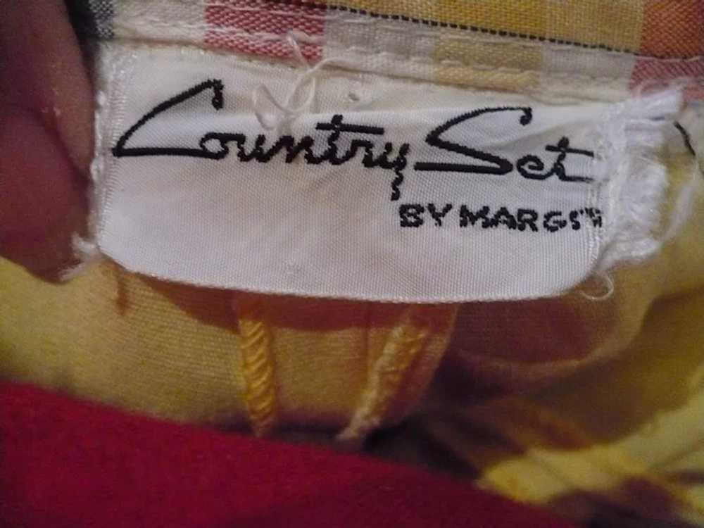 1960's Check Cotton Culottes - image 2
