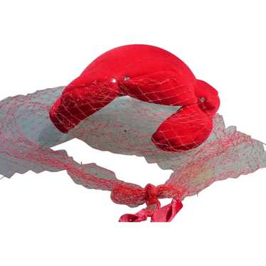 Red Velvet Hat - image 1
