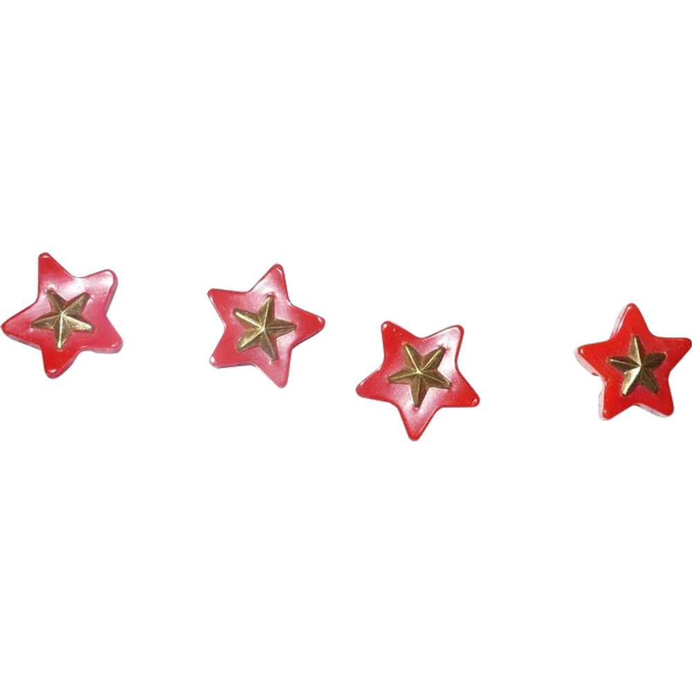 Bakelite Star Buttons 4 - image 1