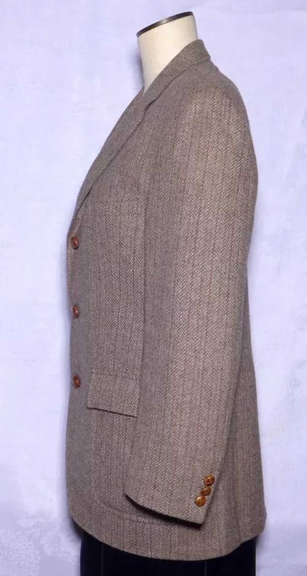 Vintage 1970s Mens Tweed Sport Coat Jacket Brown … - image 2