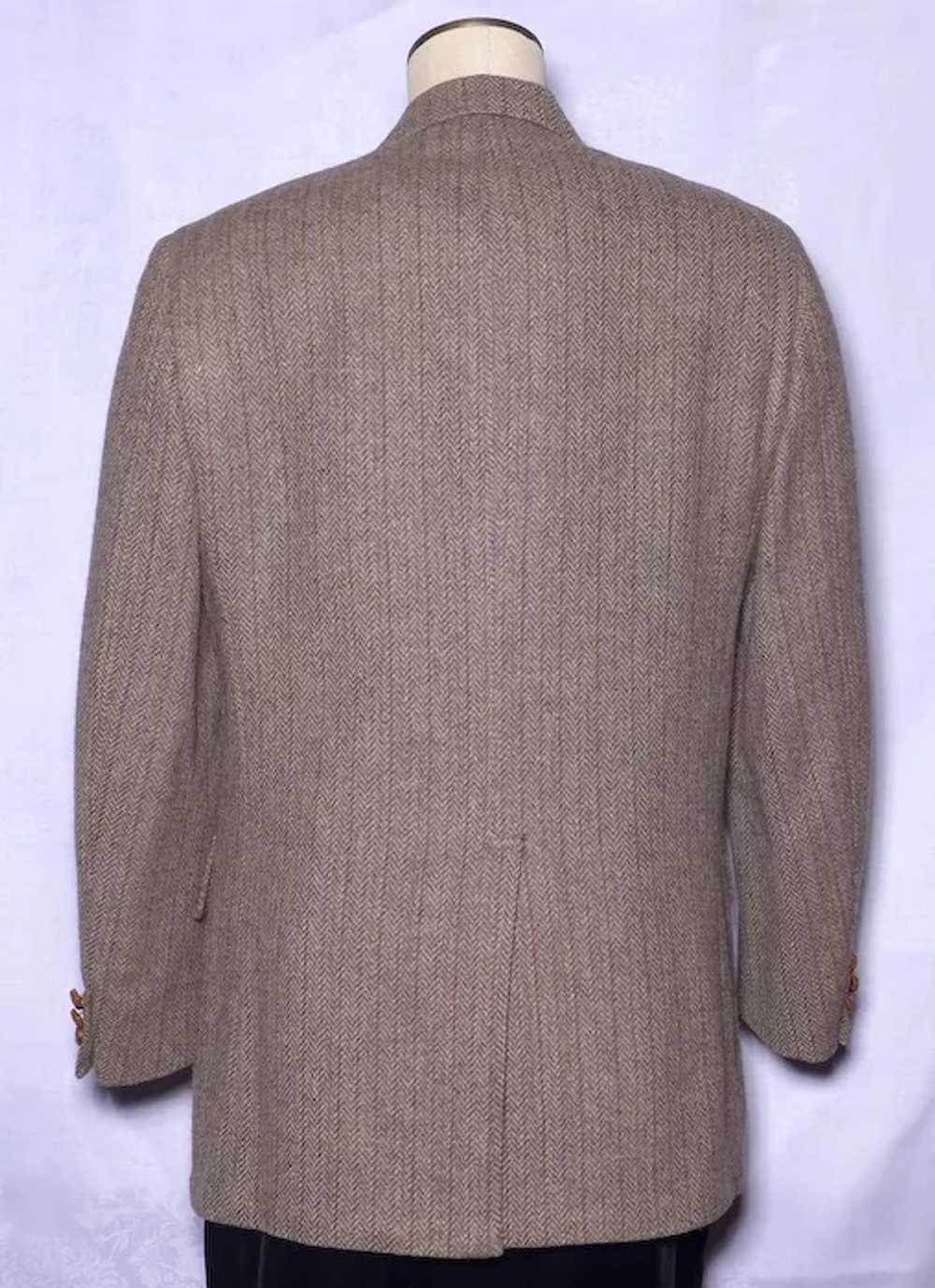 Vintage 1970s Mens Tweed Sport Coat Jacket Brown … - image 3