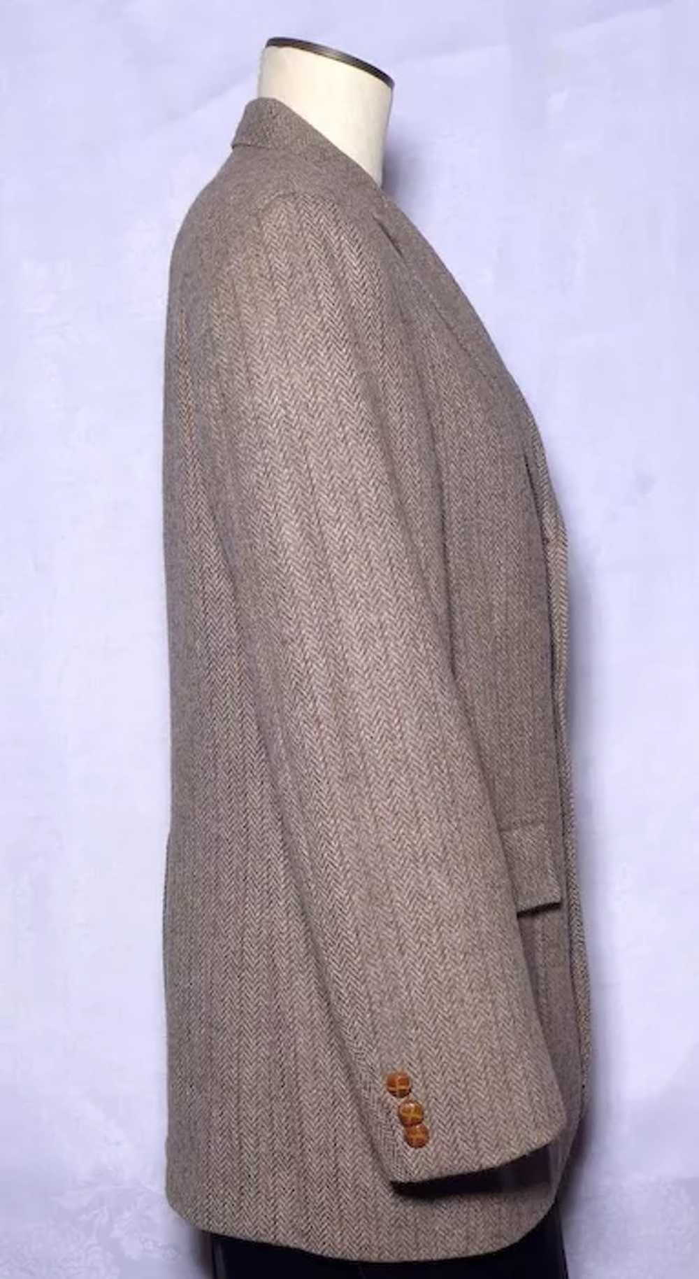 Vintage 1970s Mens Tweed Sport Coat Jacket Brown … - image 4