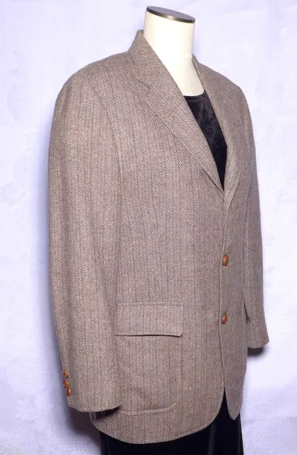 Vintage 1970s Mens Tweed Sport Coat Jacket Brown … - image 7