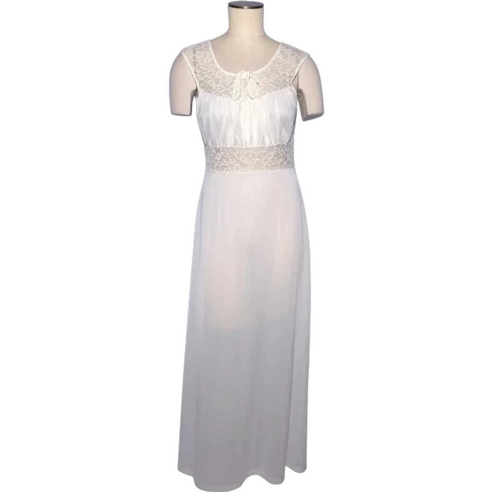 Vintage 1950s Radcliffe Nightgown Full Length Whi… - image 1