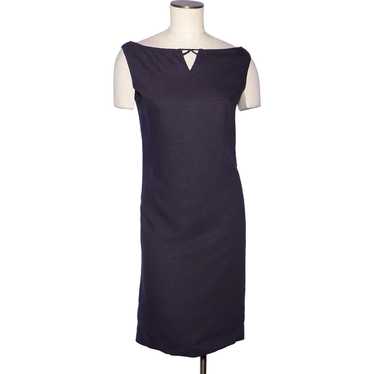 Vintage 1960s Black Linen Sheath Wiggle Dress