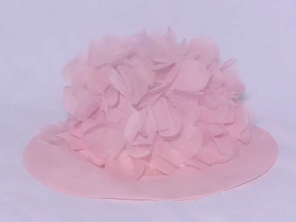 Vintage 1960s Pink Nylon Petals Bucket Hat Beach … - image 5