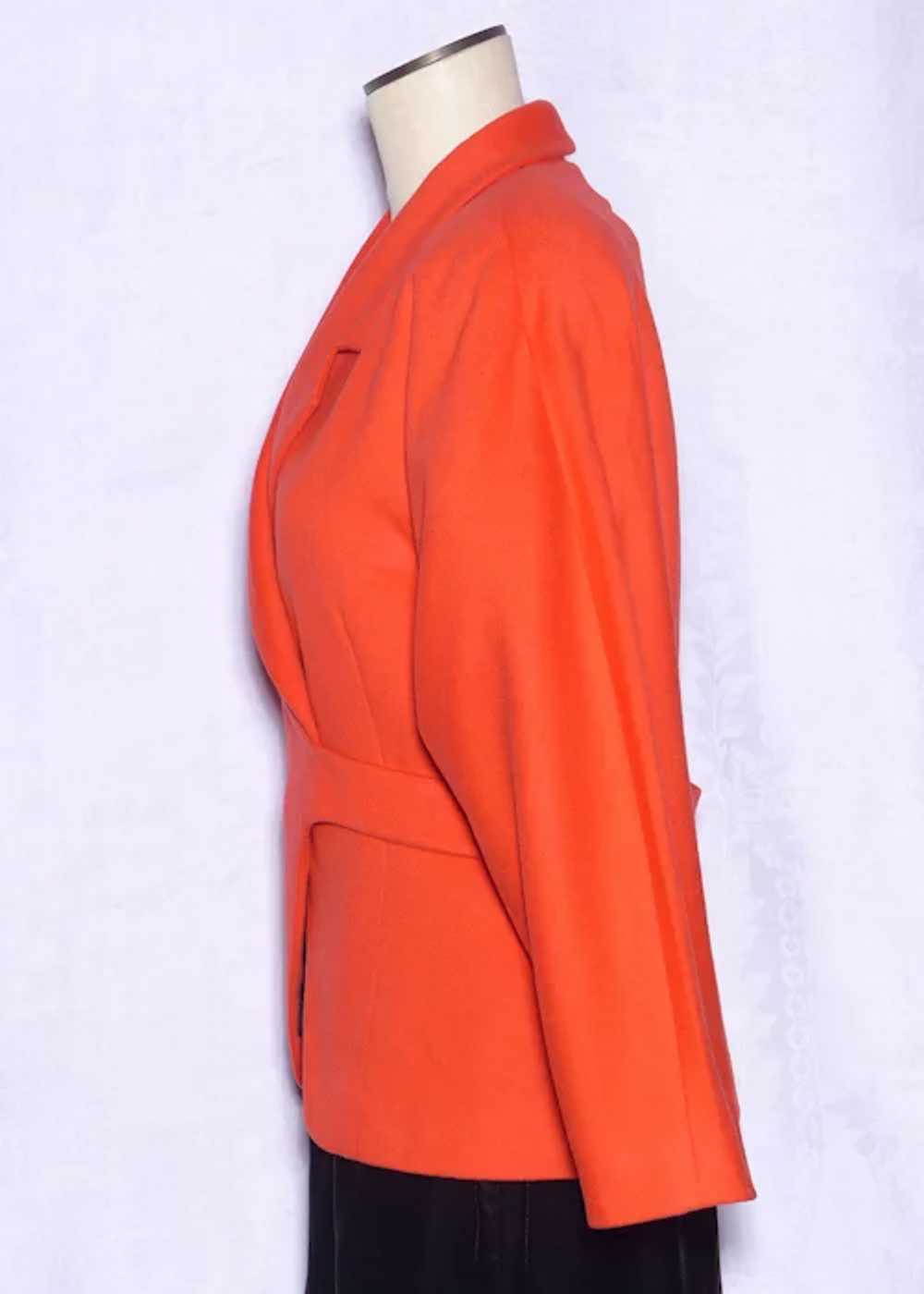 Vintage 1980s Gucci Jacket Tangerine Orange Wool … - image 2