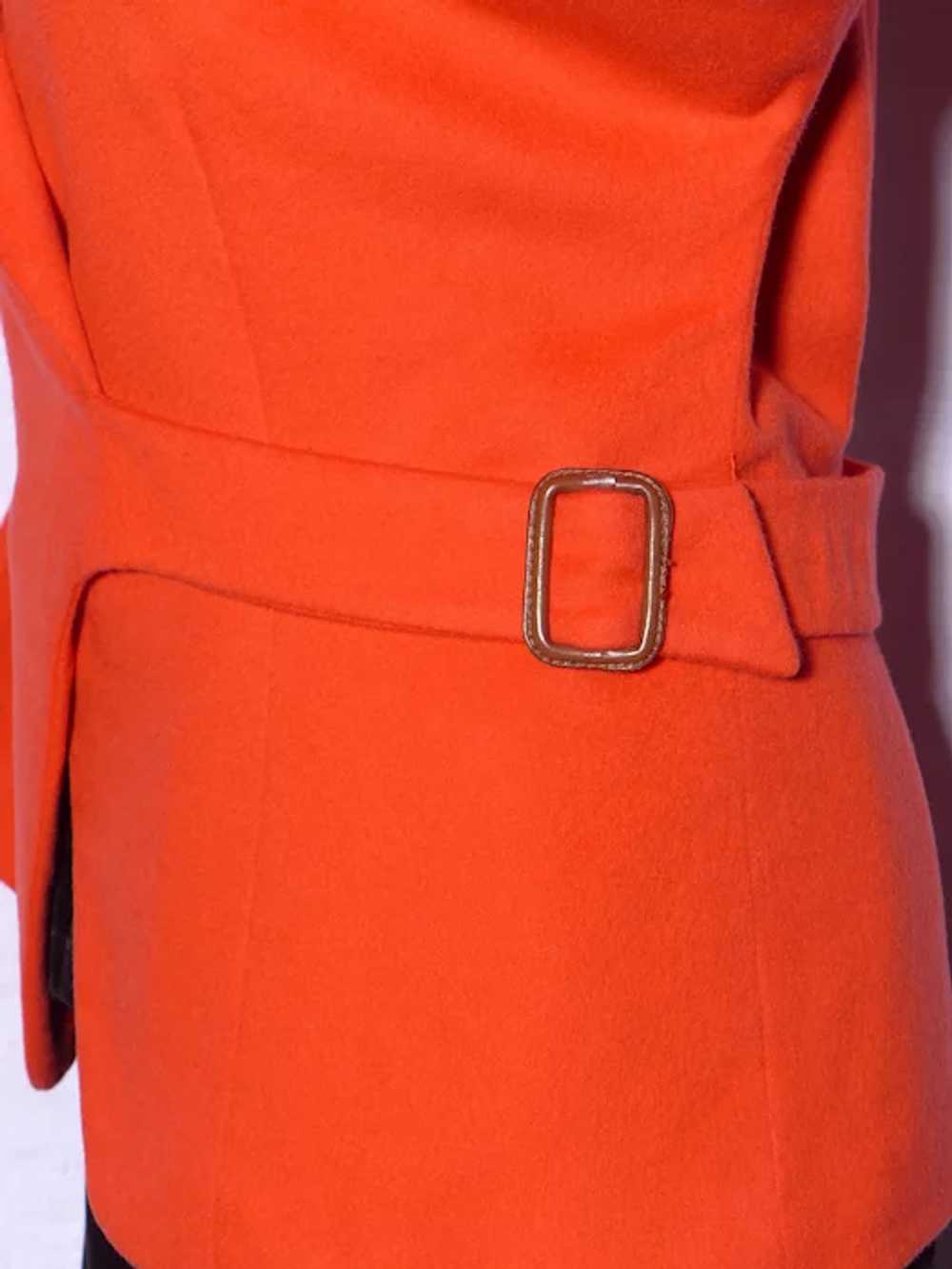 Vintage 1980s Gucci Jacket Tangerine Orange Wool … - image 5