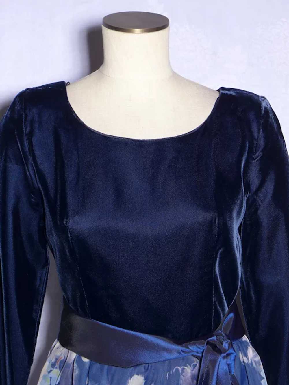 Vintage 1980s Lanz RSVP Dress Floral Chiffon and … - image 5
