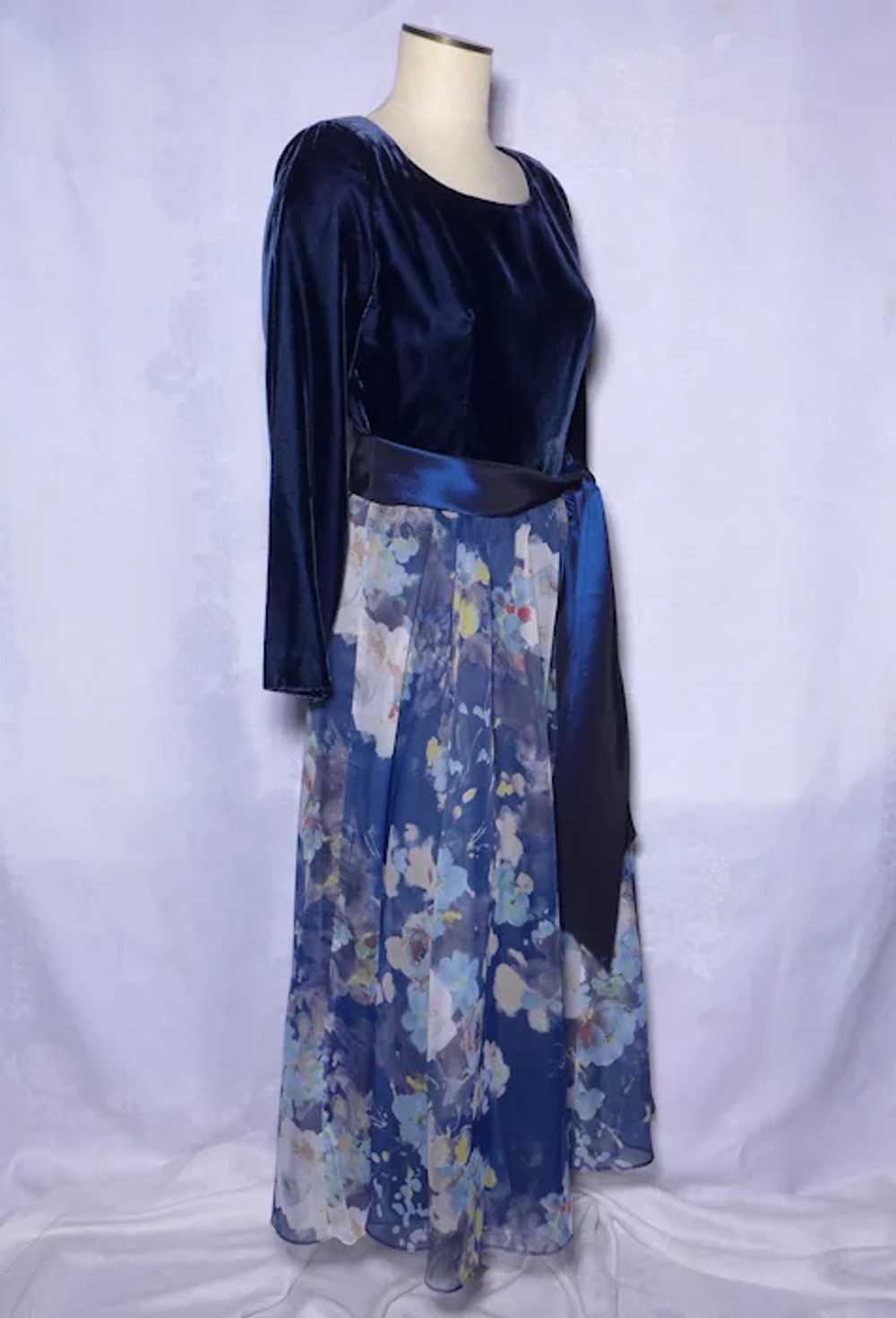 Vintage 1980s Lanz RSVP Dress Floral Chiffon and … - image 8