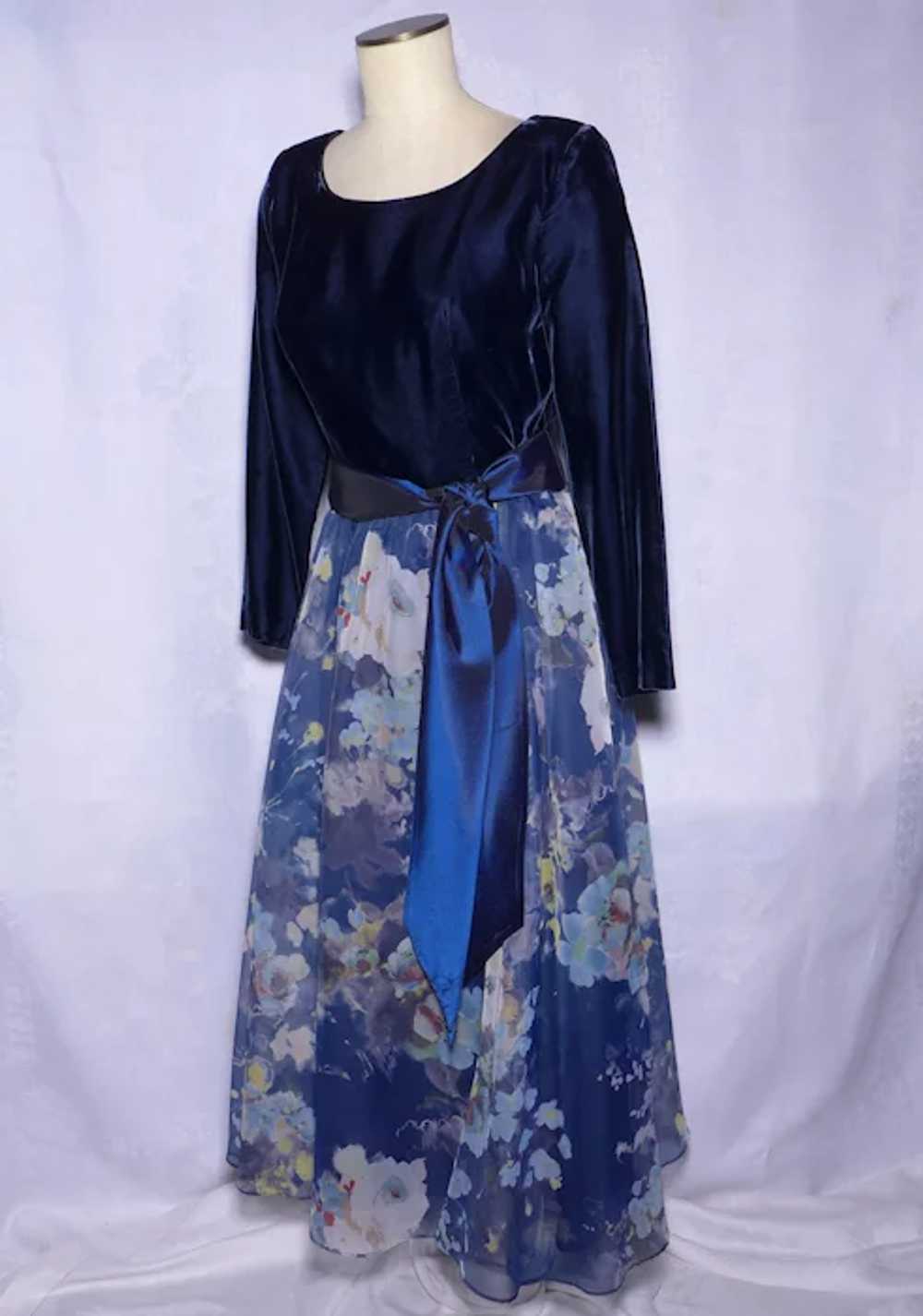 Vintage 1980s Lanz RSVP Dress Floral Chiffon and … - image 9