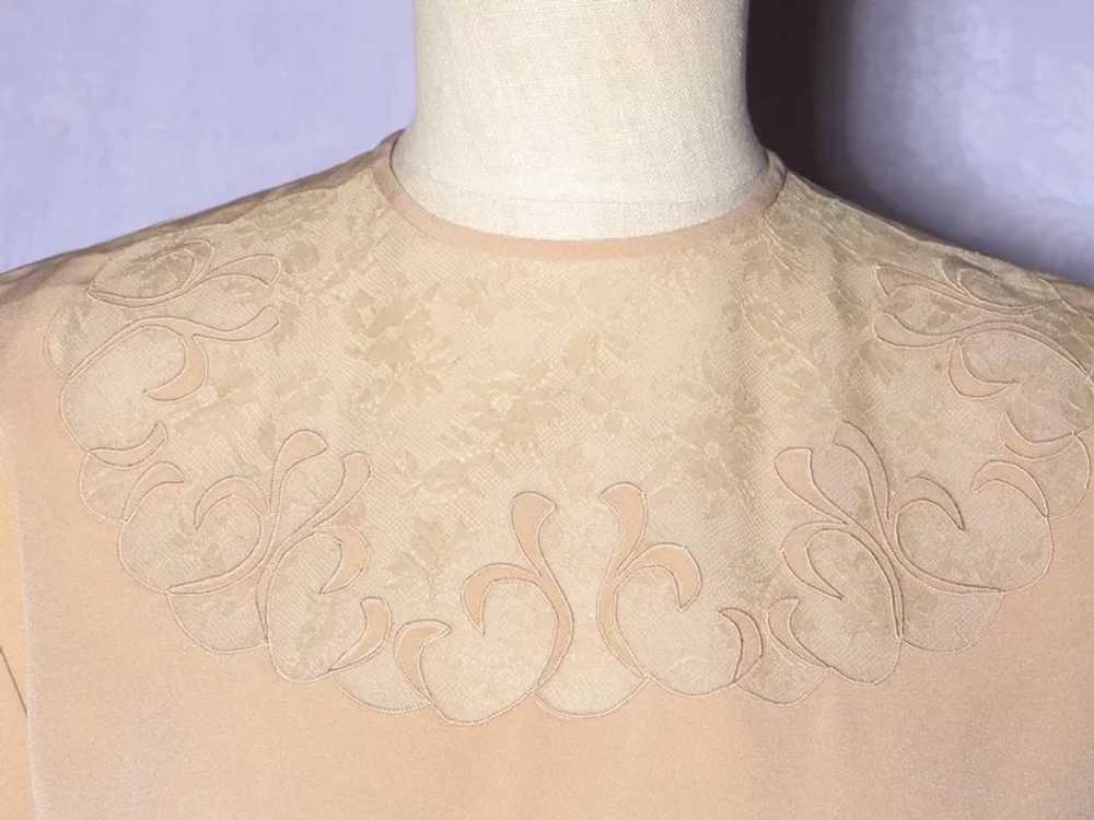 Vintage 1950s Silk Blouse Lace Insert Created by … - image 6