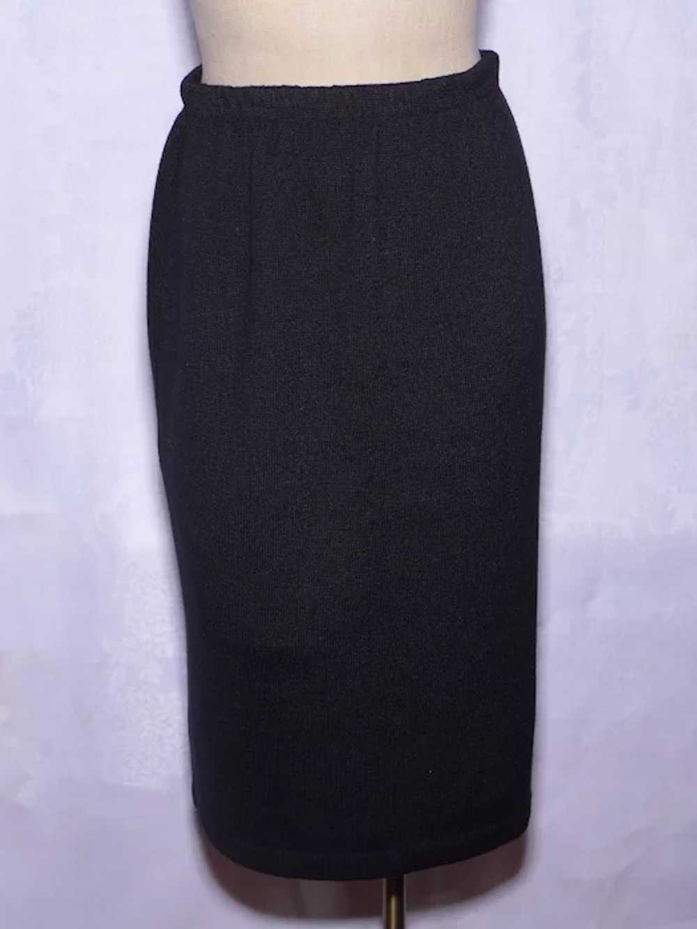Vintage 1980s-90s Mita Ladies Knit Suit Black/Cre… - image 7