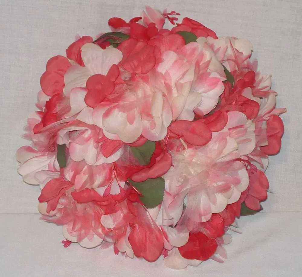 Vintage 1960s Schiaparelli Floral Bubble Toque Hat - image 4