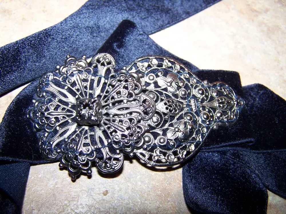 Fabulous Ladies Vintage Fashion Accessory Tie Blu… - image 3