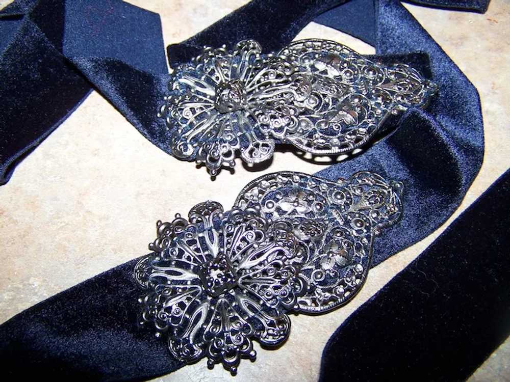 Fabulous Ladies Vintage Fashion Accessory Tie Blu… - image 4