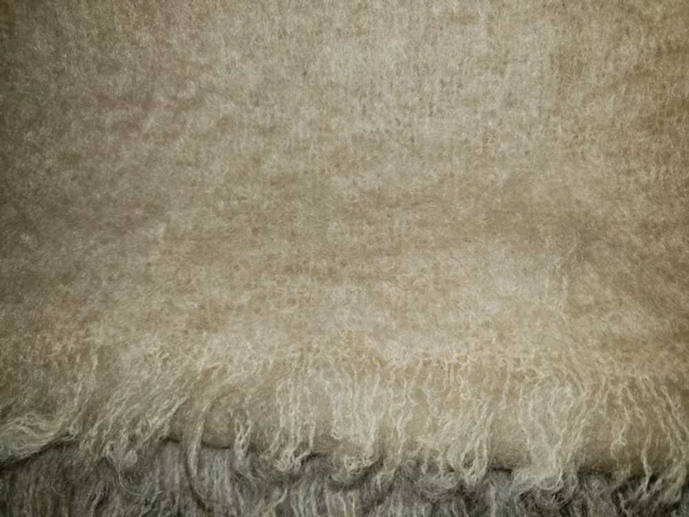 Gently Used Fringed Scarf 100 % Pure Mohair Woven… - image 2