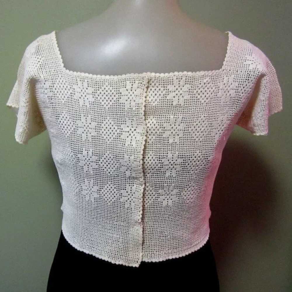 Victorian Lace Blouse, Hand Crochet, Downton Abbey - image 3
