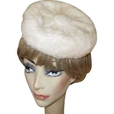 Pill Box Hat, Vintage Faux Fur