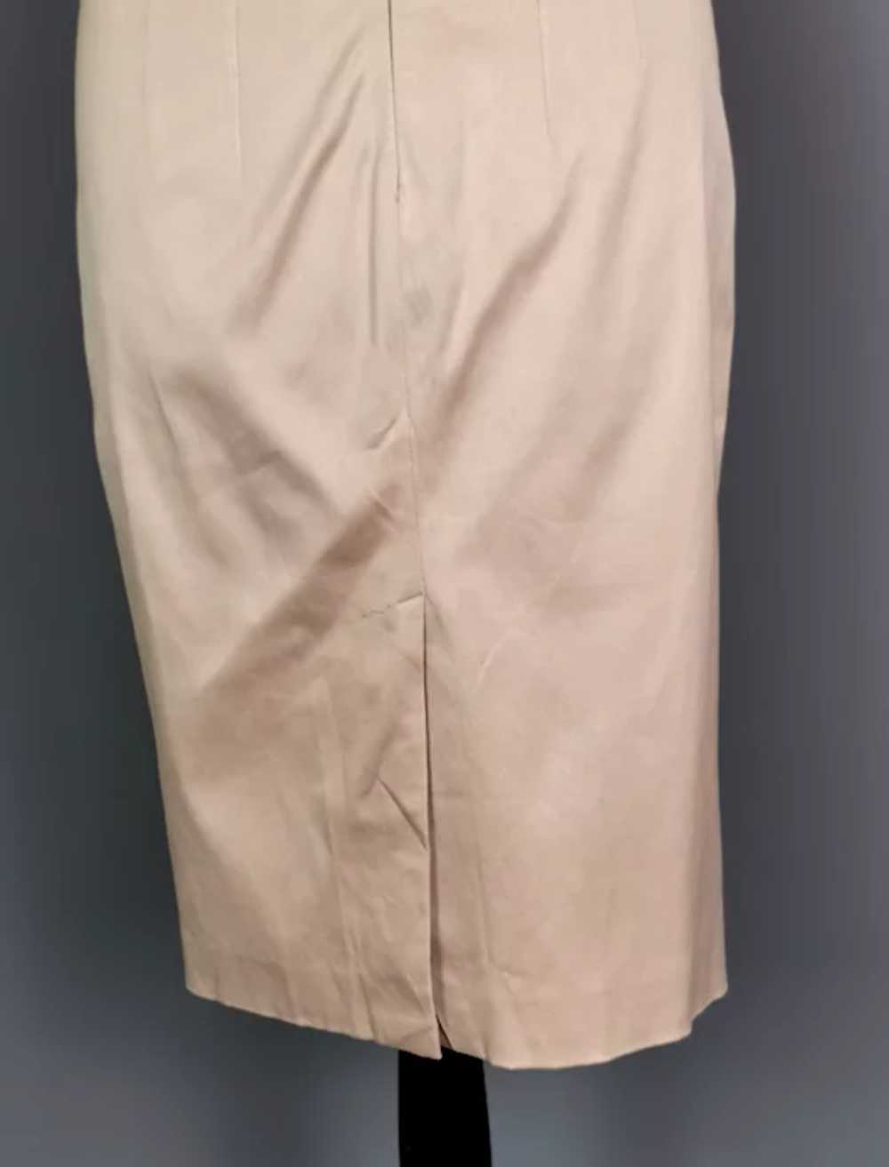 Vintage Gucci Tom Ford bamboo trim pencil skirt - image 10