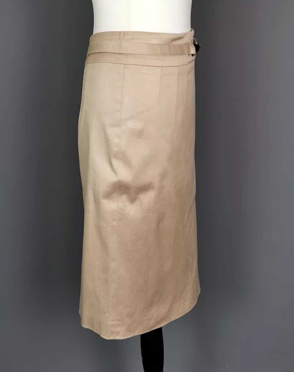 Vintage Gucci Tom Ford bamboo trim pencil skirt - image 12