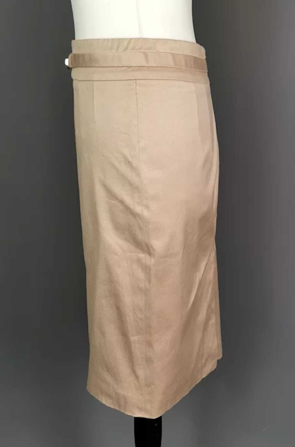 Vintage Gucci Tom Ford bamboo trim pencil skirt - image 7