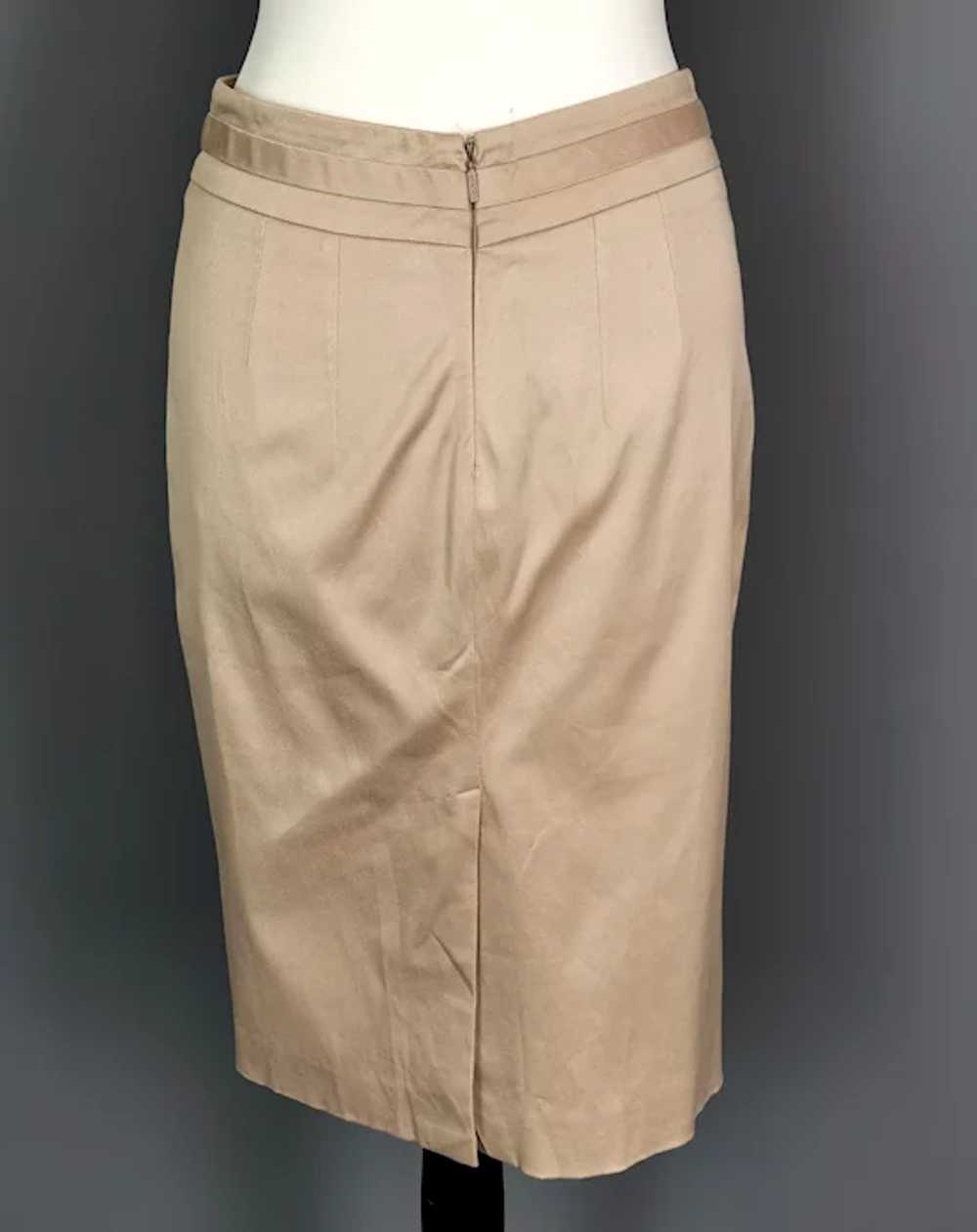 Vintage Gucci Tom Ford bamboo trim pencil skirt - image 9
