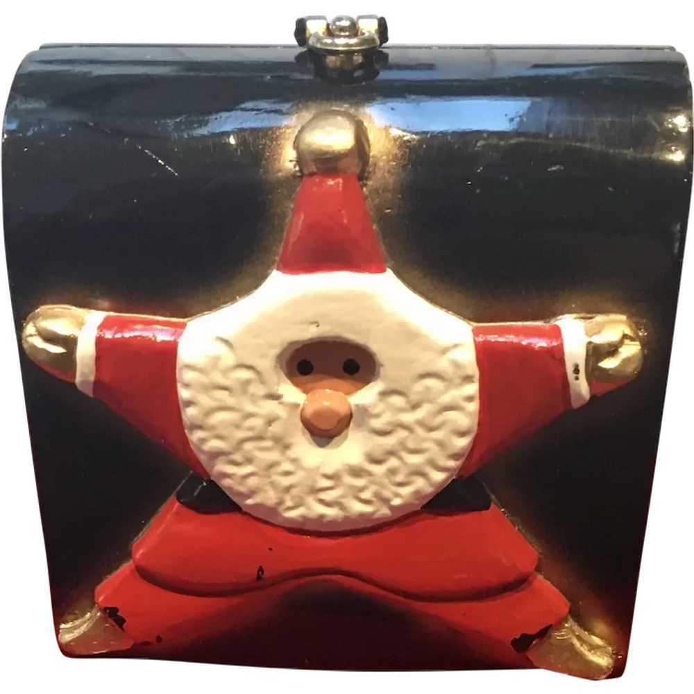 Vintage Timmy Woods Santa Claus Handbag - image 1