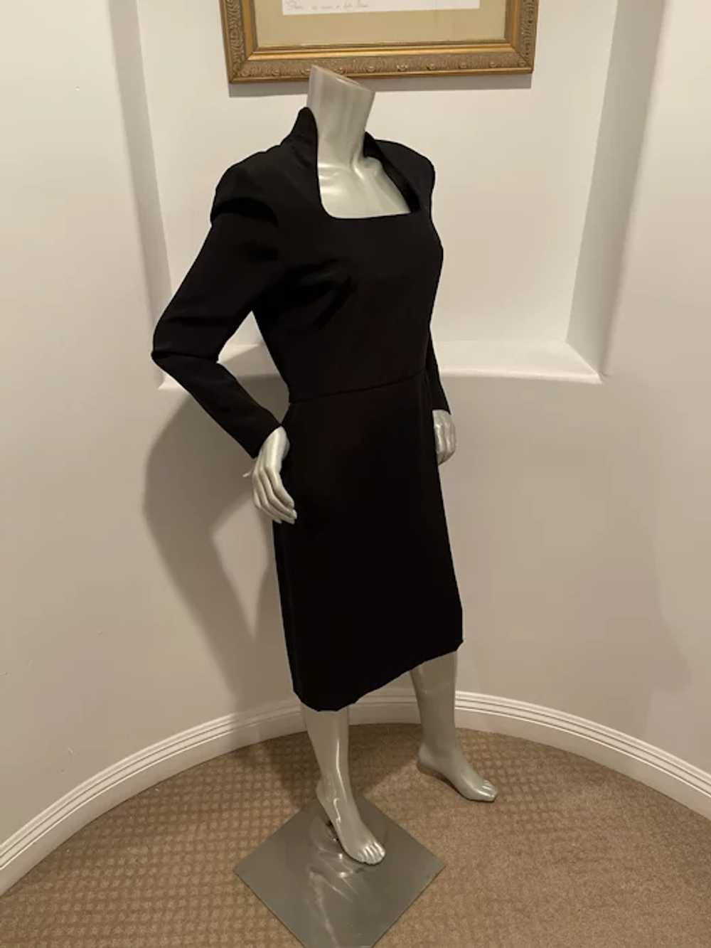 Vintage 1980’s Gene Roye Long Sleeve Black Dress … - image 2
