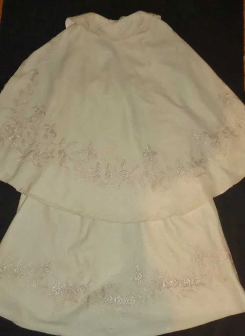 Beautiful Antique Silk / Wool Baby Christening Ca… - image 2
