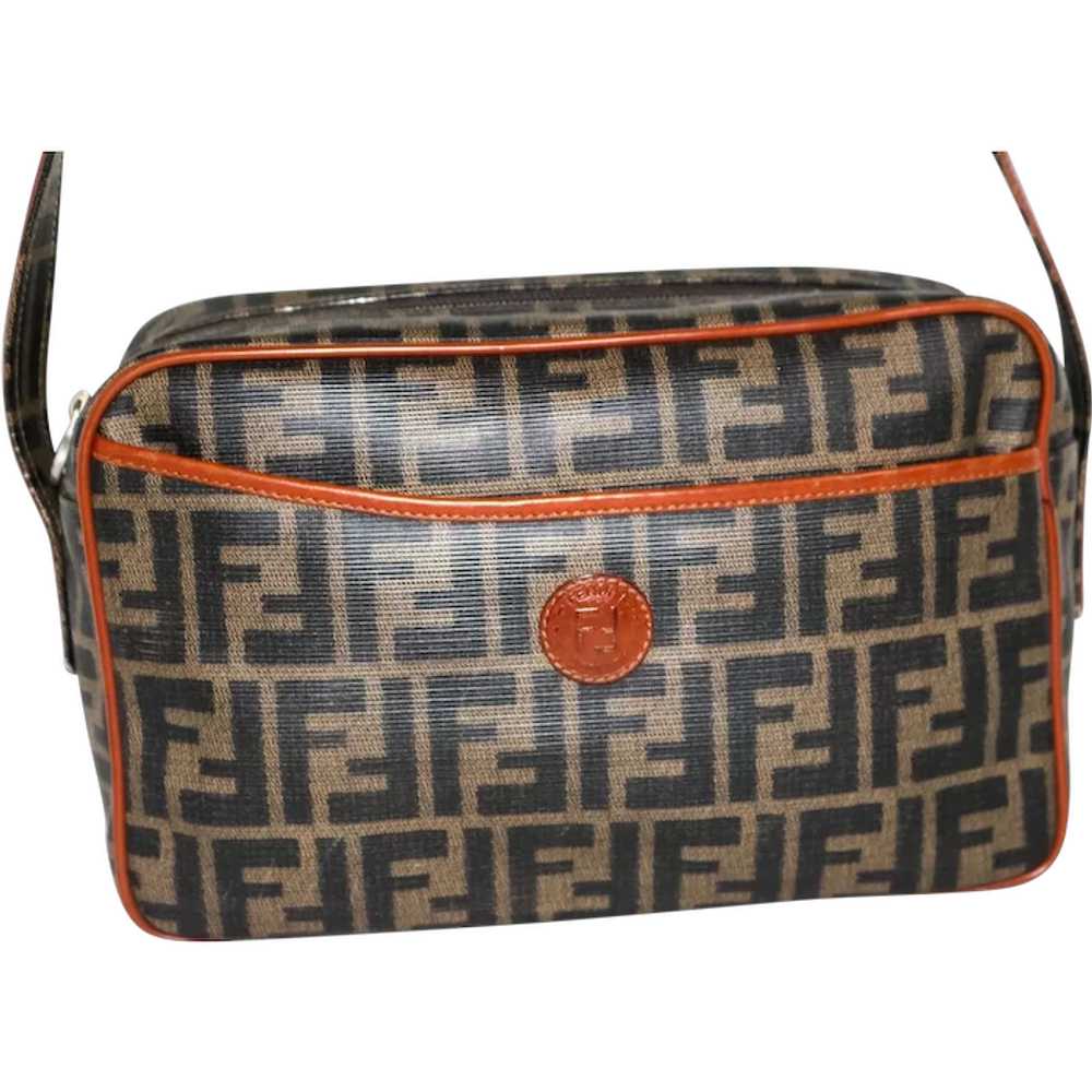 Vintage Fendi Roma Zucca Shoulder Bag from Italy - image 1