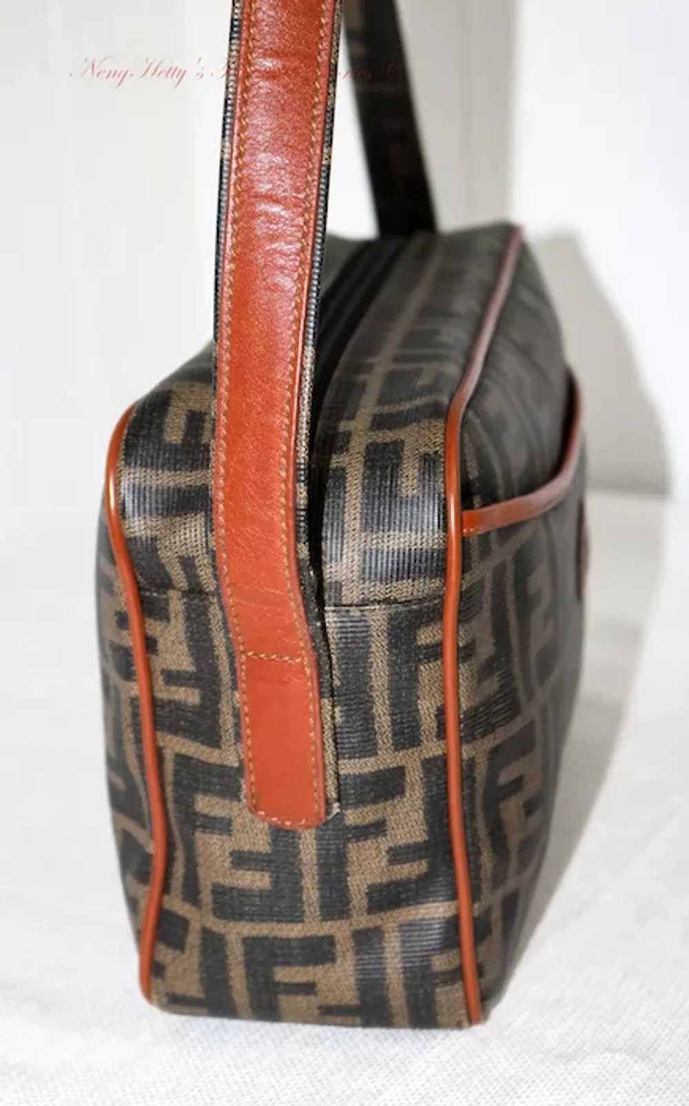 Vintage Fendi Roma Zucca Shoulder Bag from Italy - image 3