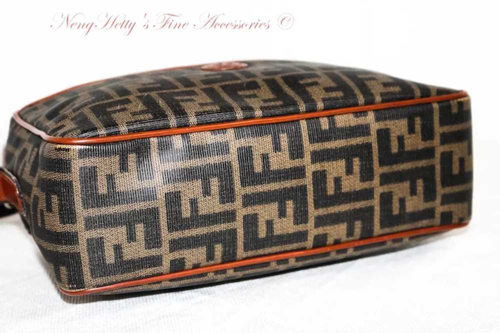 Vintage Fendi Roma Zucca Shoulder Bag from Italy - image 7