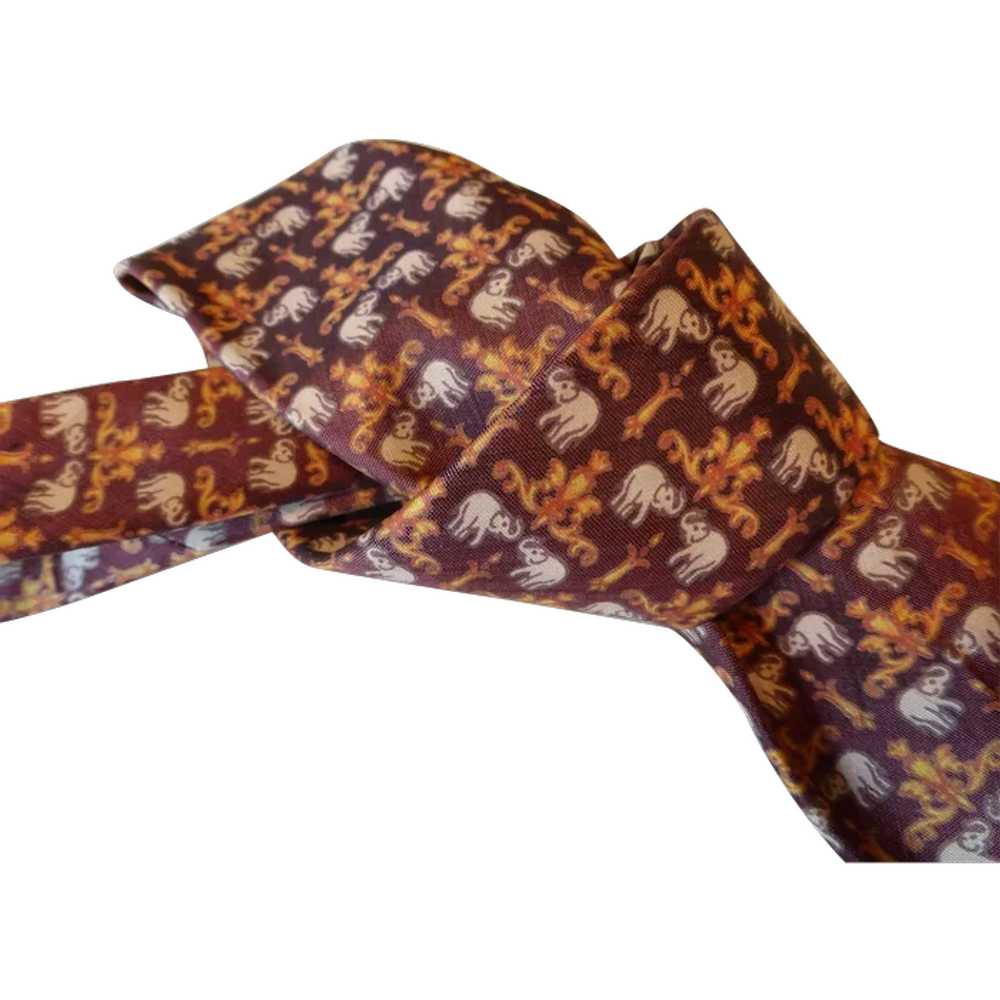 Vintage 1970’s Thai Silk Necktie - image 1