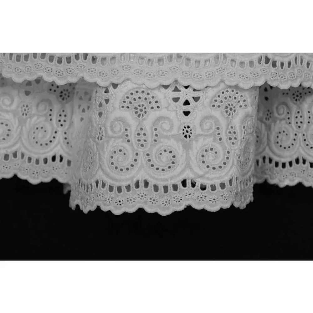 Antique Victorian Young Girls Cotton Embroidered … - image 5