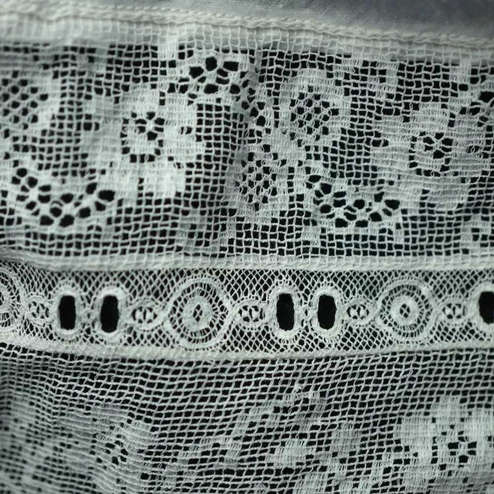 Antique Edwardian White Cotton Petticoat & Chemis… - image 8
