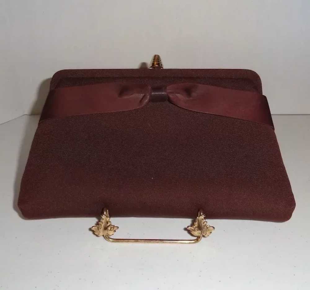 Vintage 1960's  Brown Convertible Clutch Purse - image 2