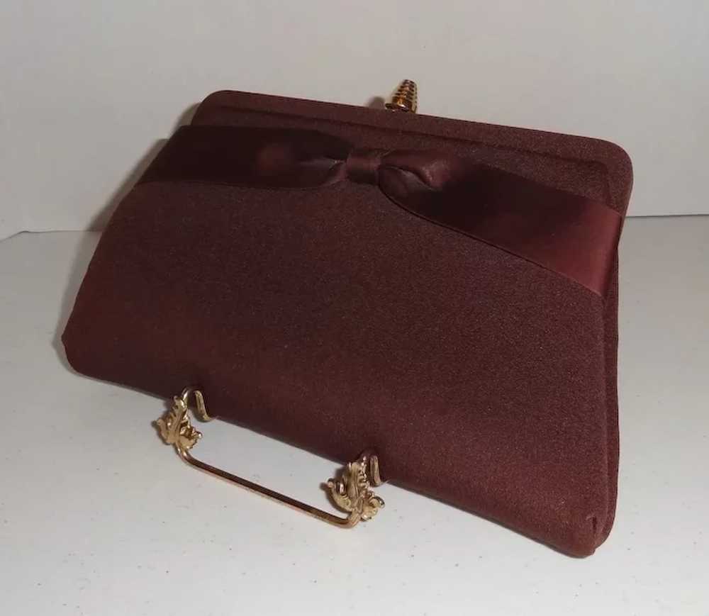 Vintage 1960's  Brown Convertible Clutch Purse - image 4