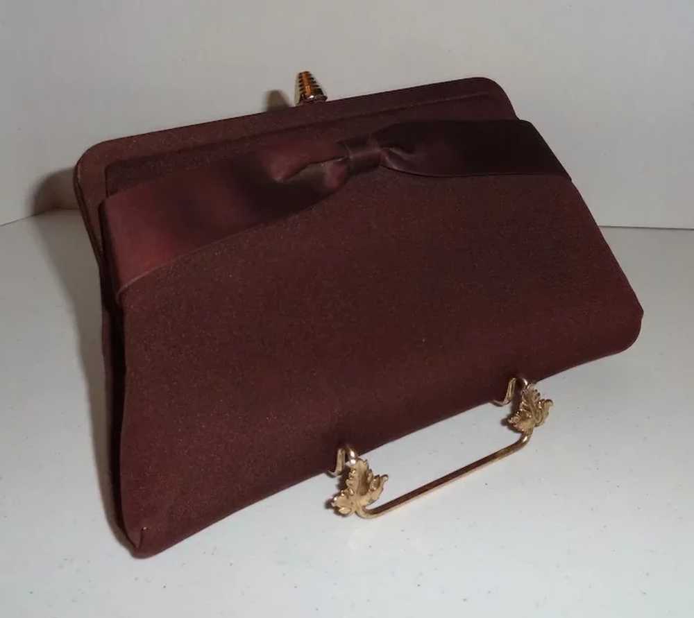Vintage 1960's  Brown Convertible Clutch Purse - image 5