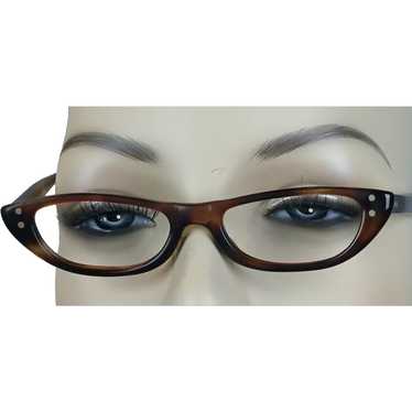 Vtg Amber Mini Eyeglass Frames by American Optical