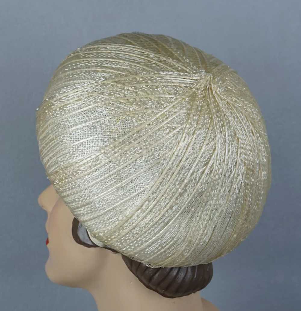 60s Ivory Bubble Crown Toque Hat by Coronet - image 3